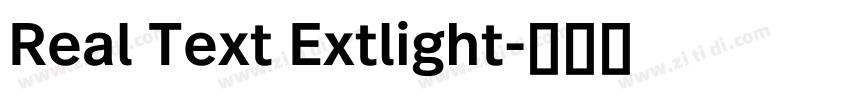 Real Text Extlight字体转换